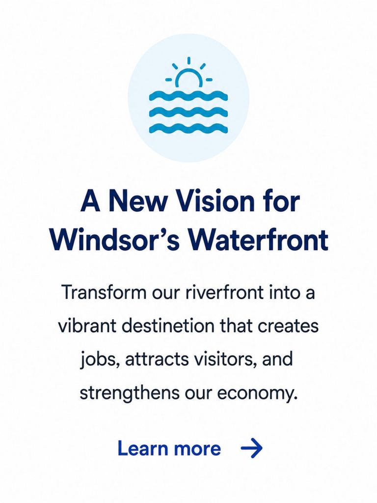 new vision for windsor's waterfront card